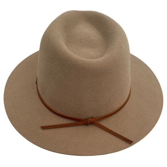 Brixton Mens Fedora Hat Tan Wool Felt Medium - Picture 2 of 12